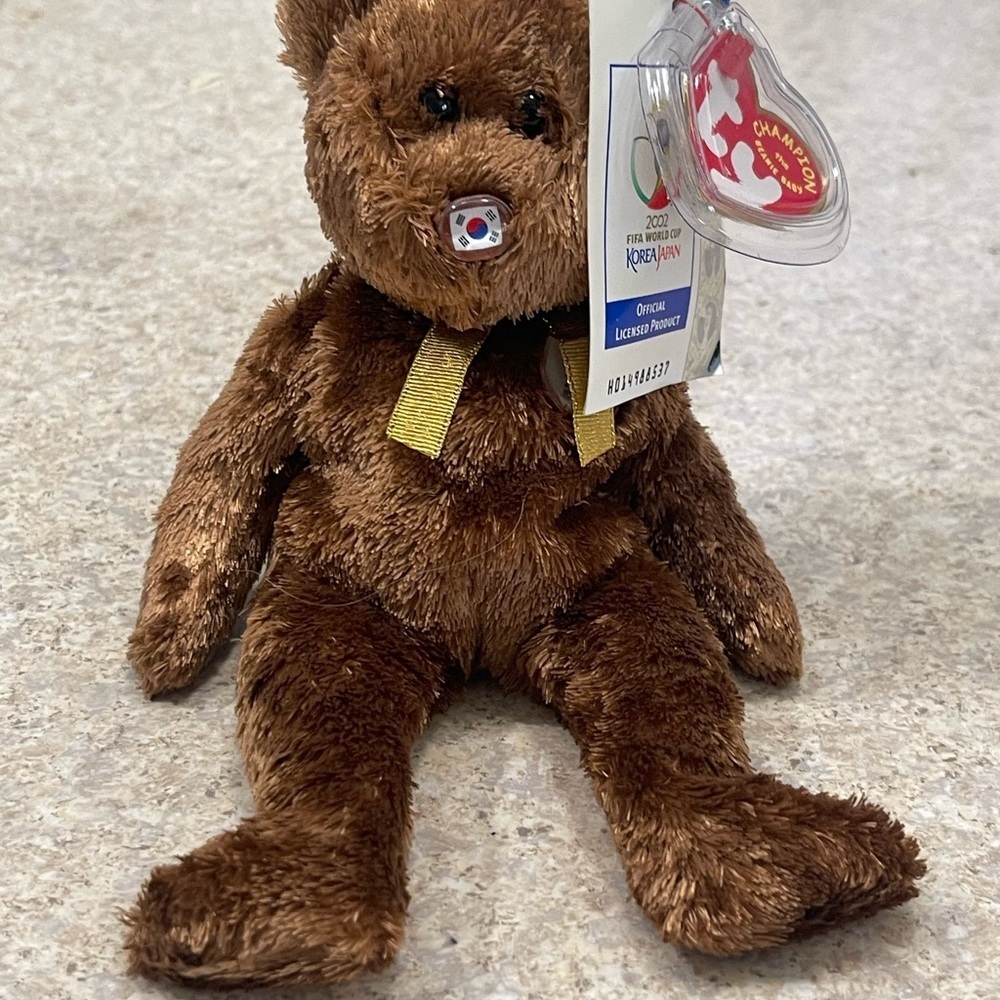 Ty Champion Beanie Babies 2002 FIFA World Cup Korea/Japan Plush Mascot - Picture 1 of 8